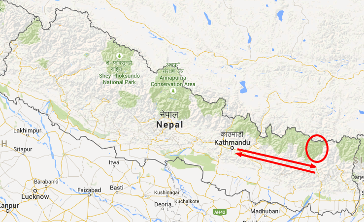 karte makalu trekking